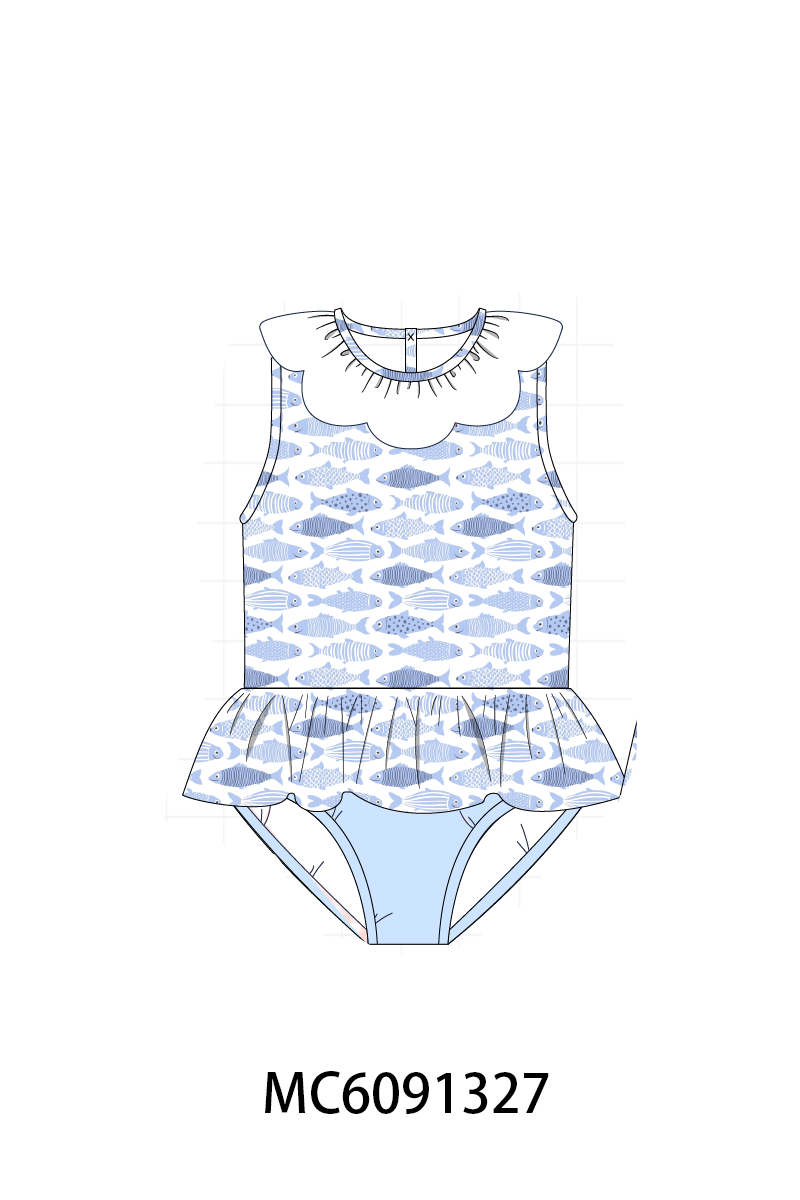 PO107 Blue fish print collection  ETA MARCH