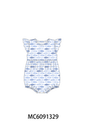 PO107 Blue fish print ruffle collection  ETA MARCH