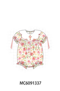 PO107 Pink cross floral embroidery collection  ETA MARCH