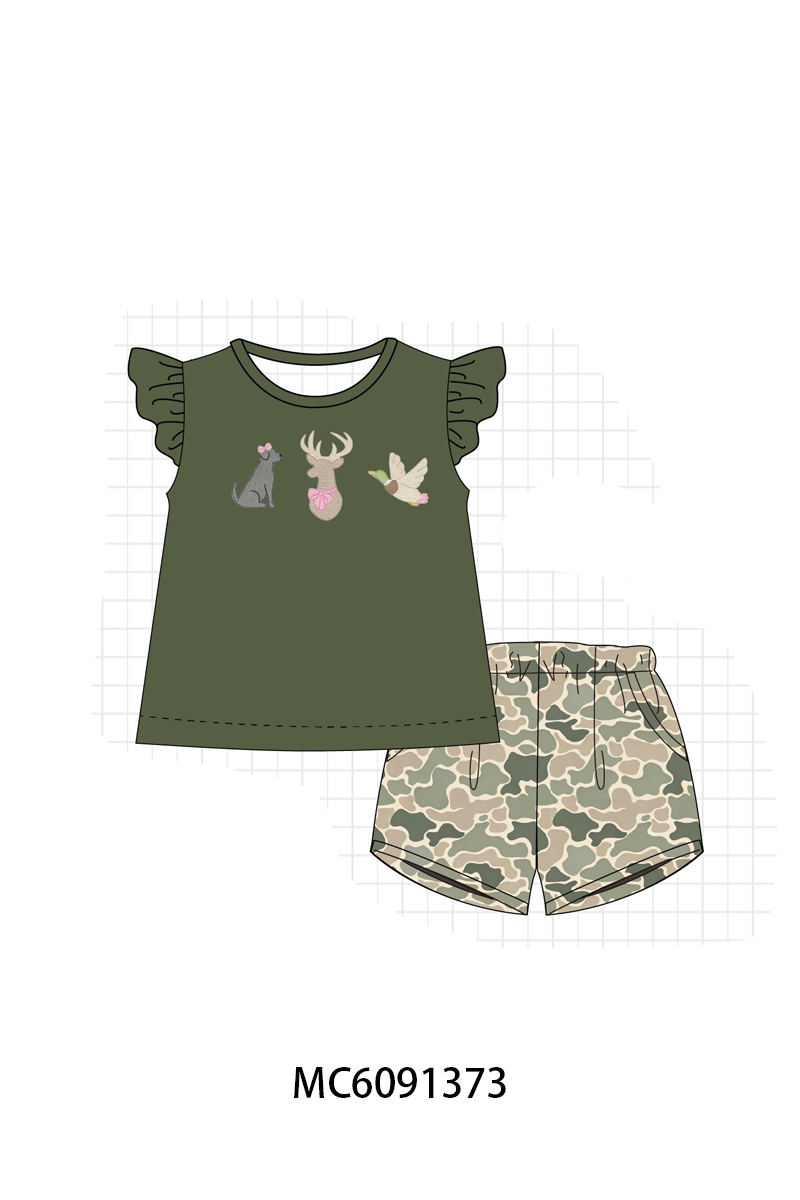 PO107 Olive camo hunting embroidery collection  ETA MARCH