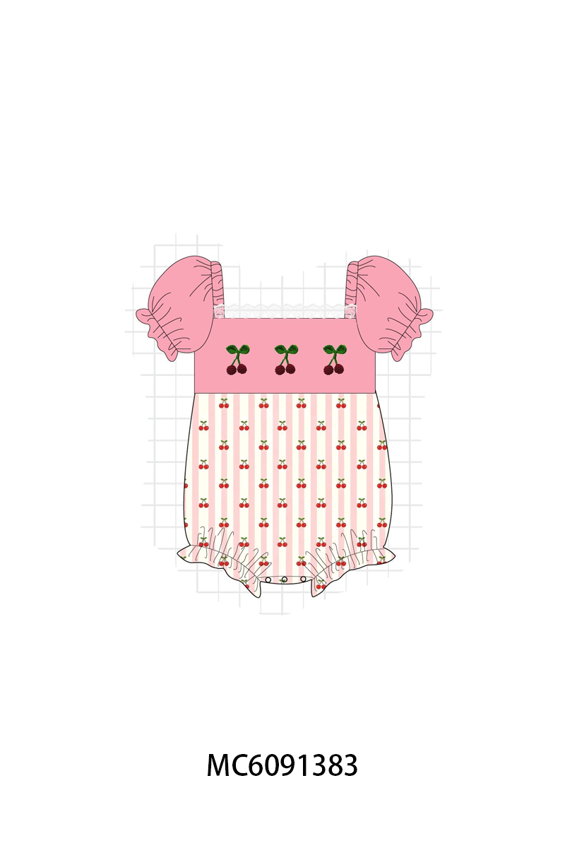 PO107 Pink cherry crochet applique collection  ETA MARCH
