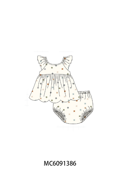 PO107 Beige star print collection  ETA MARCH