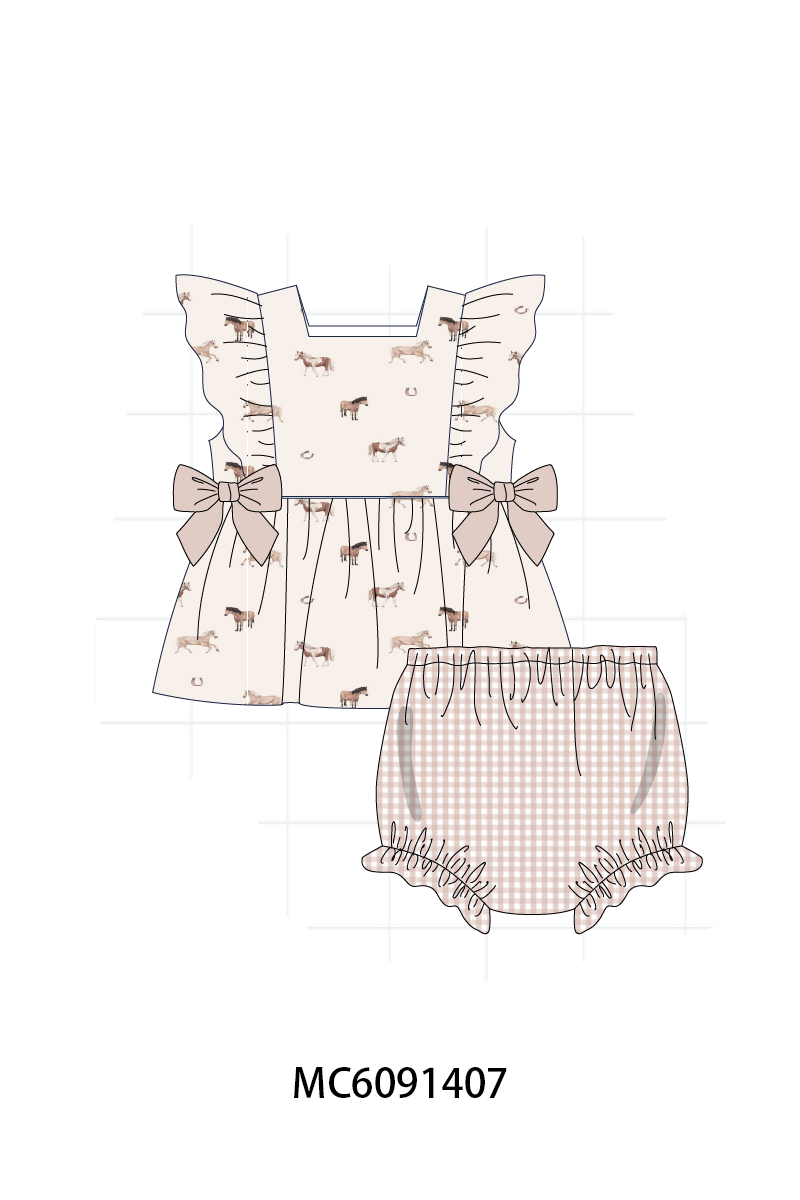 PO107 Horse print ruffle collection  ETA MARCH