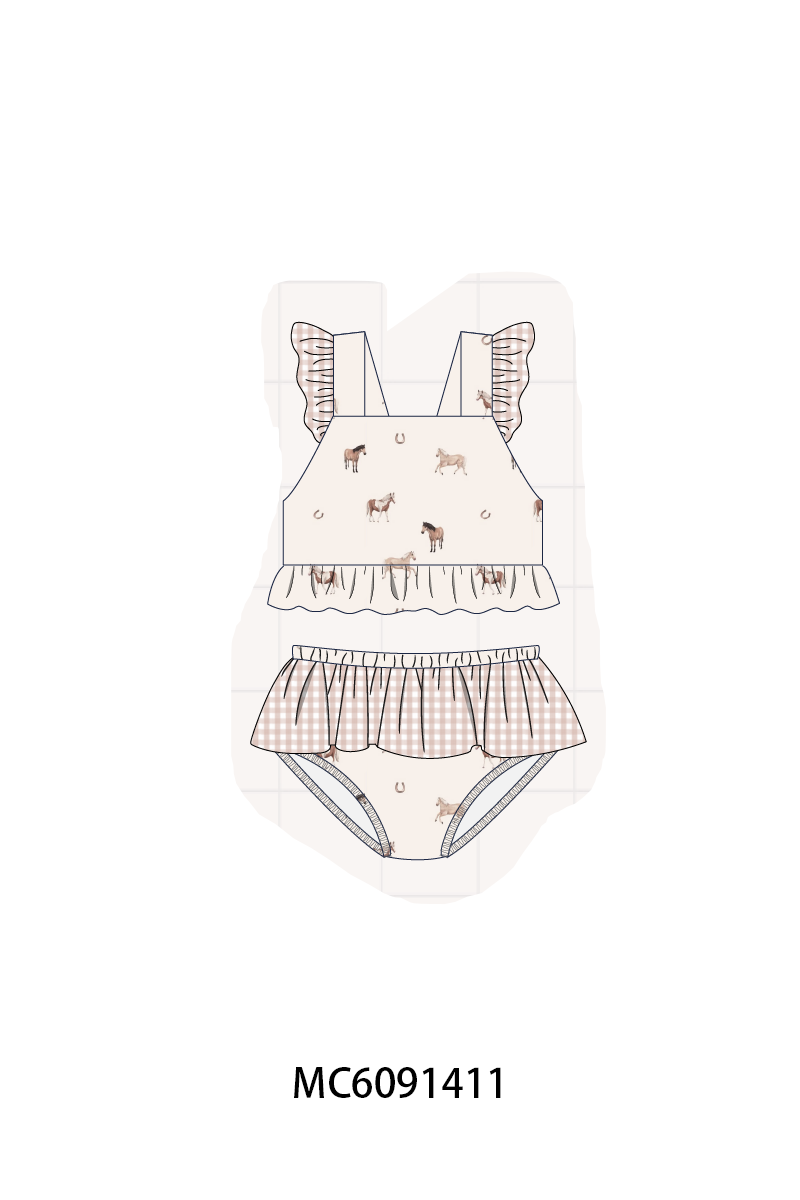 PO107 Horse print ruffle collection  ETA MARCH