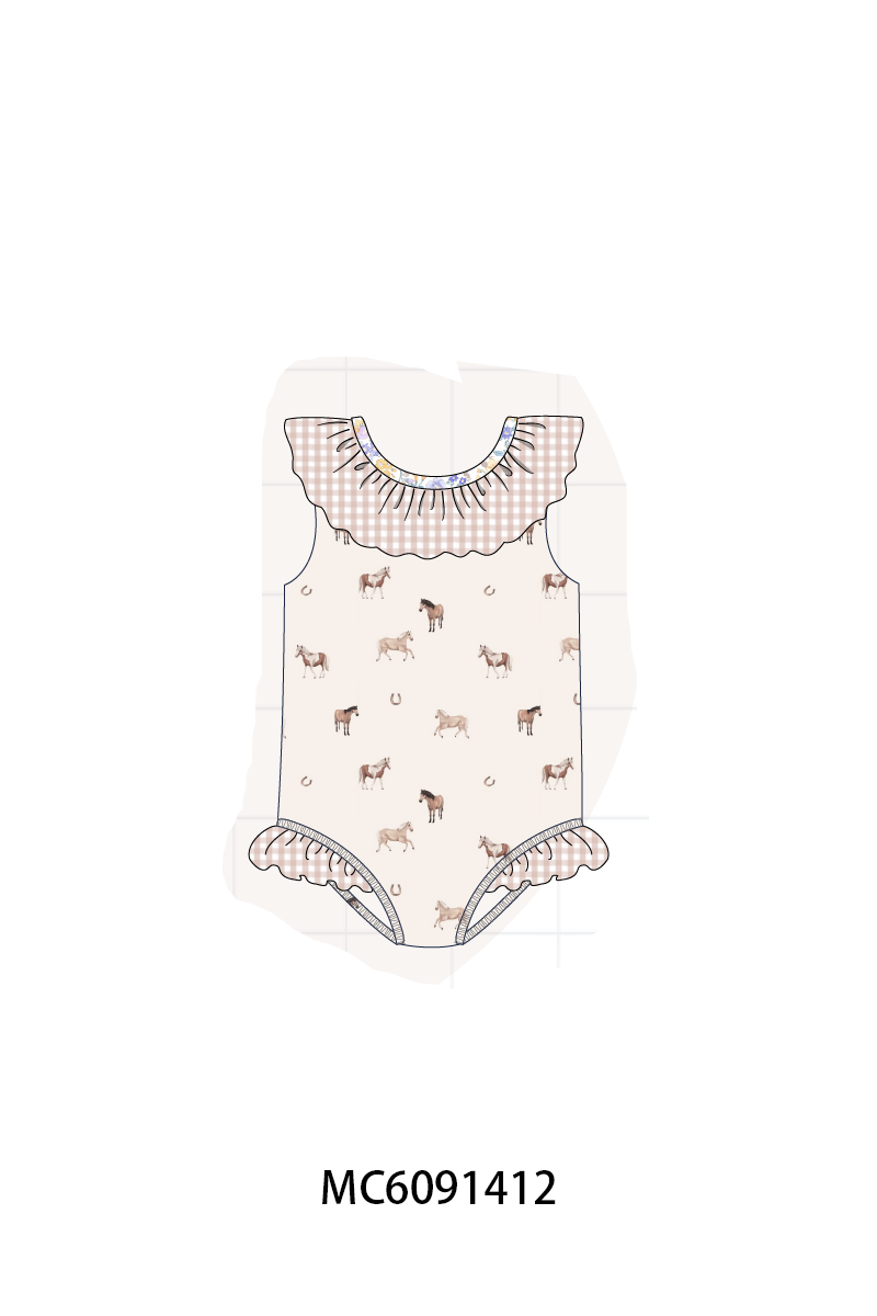 PO107 Horse print ruffle collection  ETA MARCH