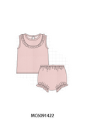 PO107 Dusty pink jacquard ruffle collection  ETA MARCH