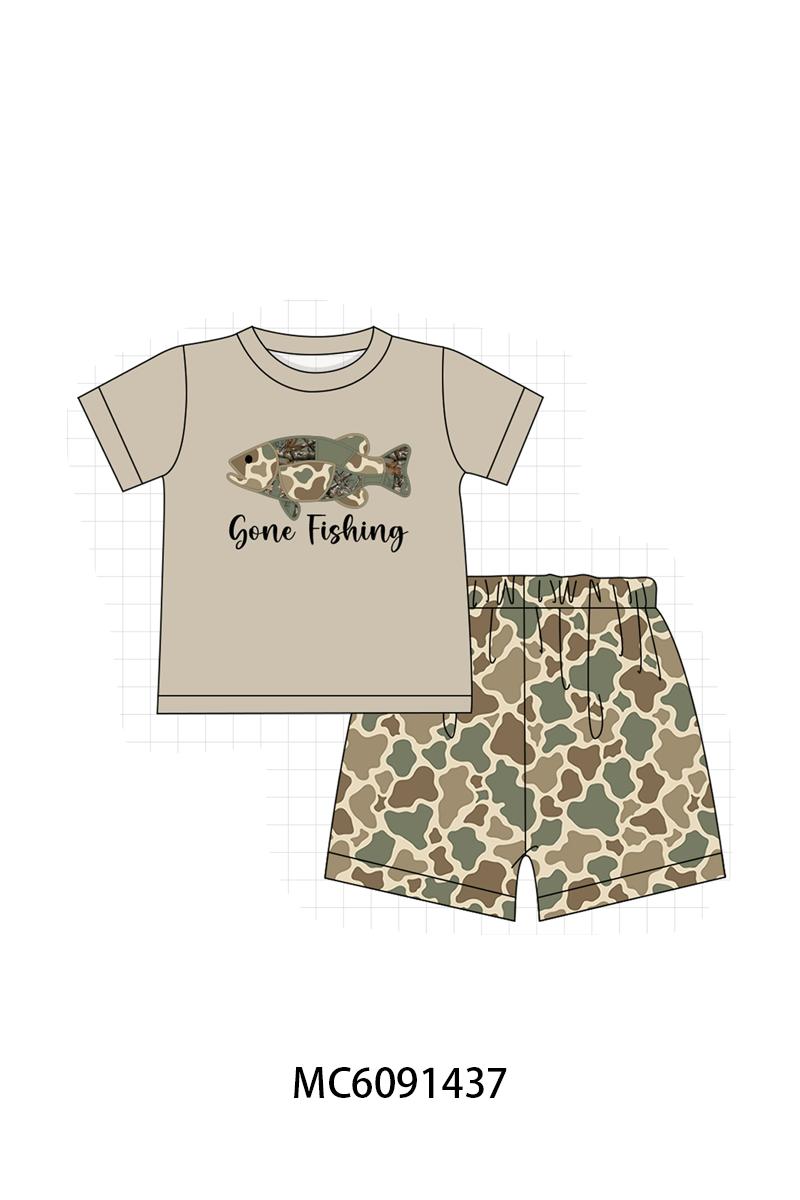 PO107 Camouflage gone fishing applique collection  ETA MARCH