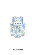 PO107 Blue floral print ruffle collection  ETA MARCH