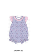 ETA MARCH 2026-po104 Purple floral print ruffle collection