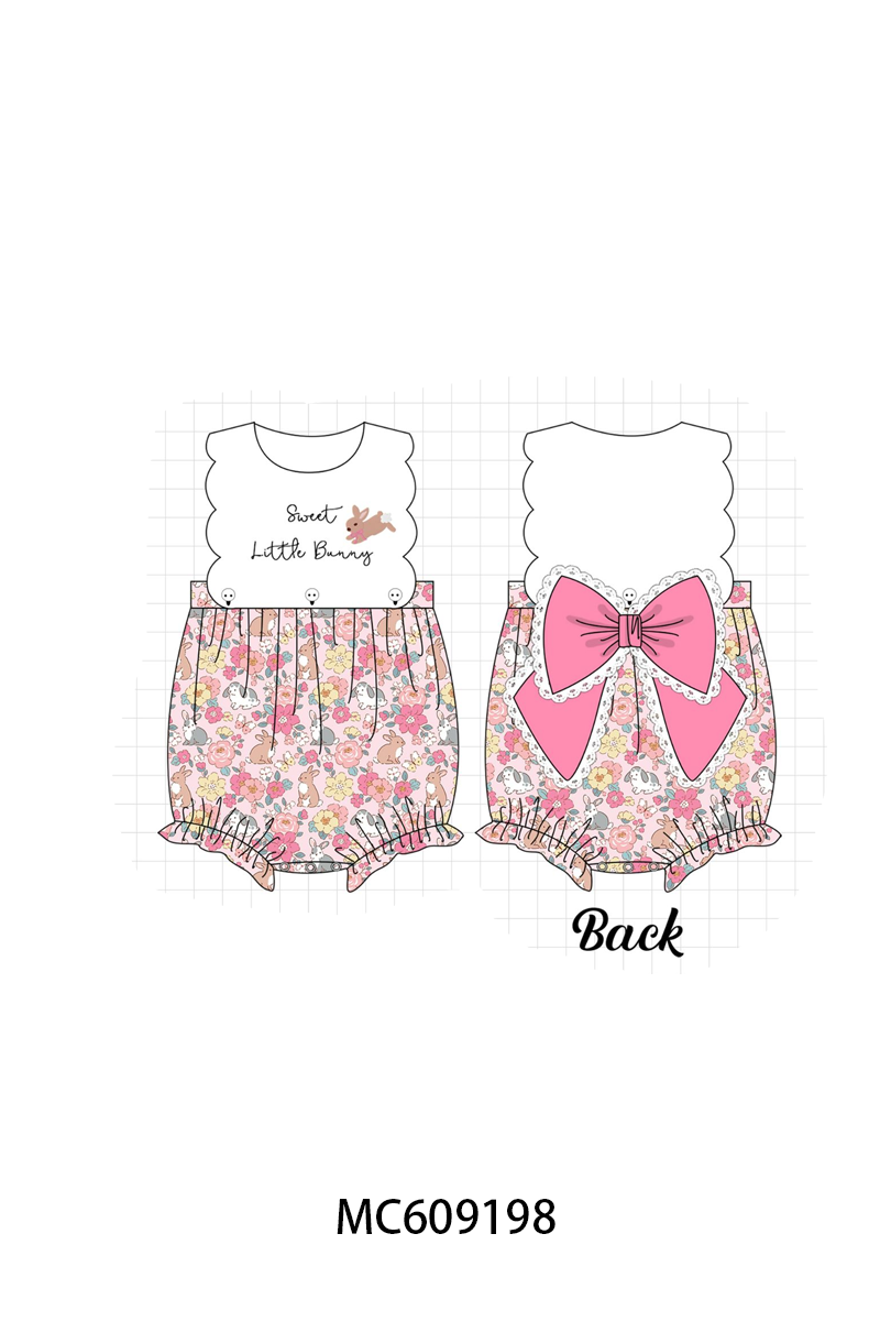 ETA MARCH 2026-po104 Pink&blue sweet little bunny embroidery floral collection