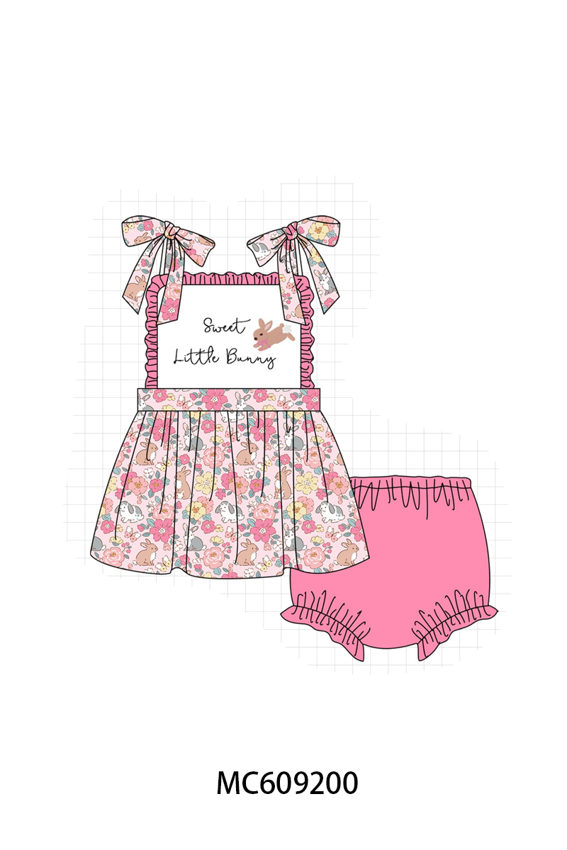 ETA MARCH 2026-po104 Pink&blue sweet little bunny embroidery floral collection