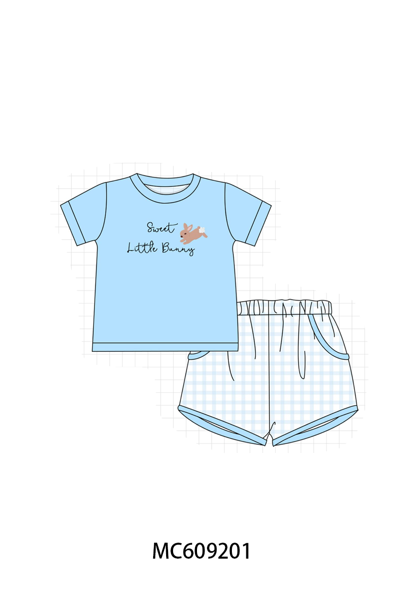 ETA MARCH 2026-po104 Pink&blue sweet little bunny embroidery floral collection