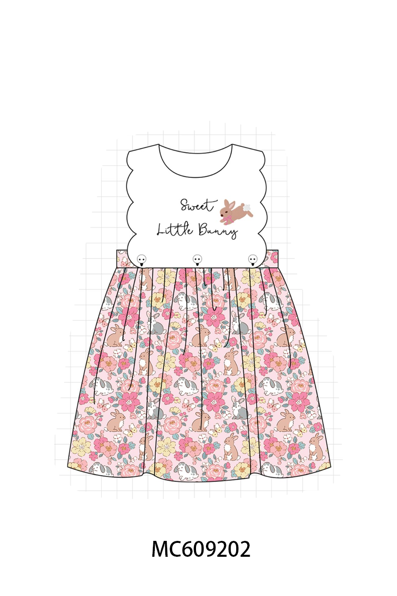 ETA MARCH 2026-po104 Pink&blue sweet little bunny embroidery floral collection