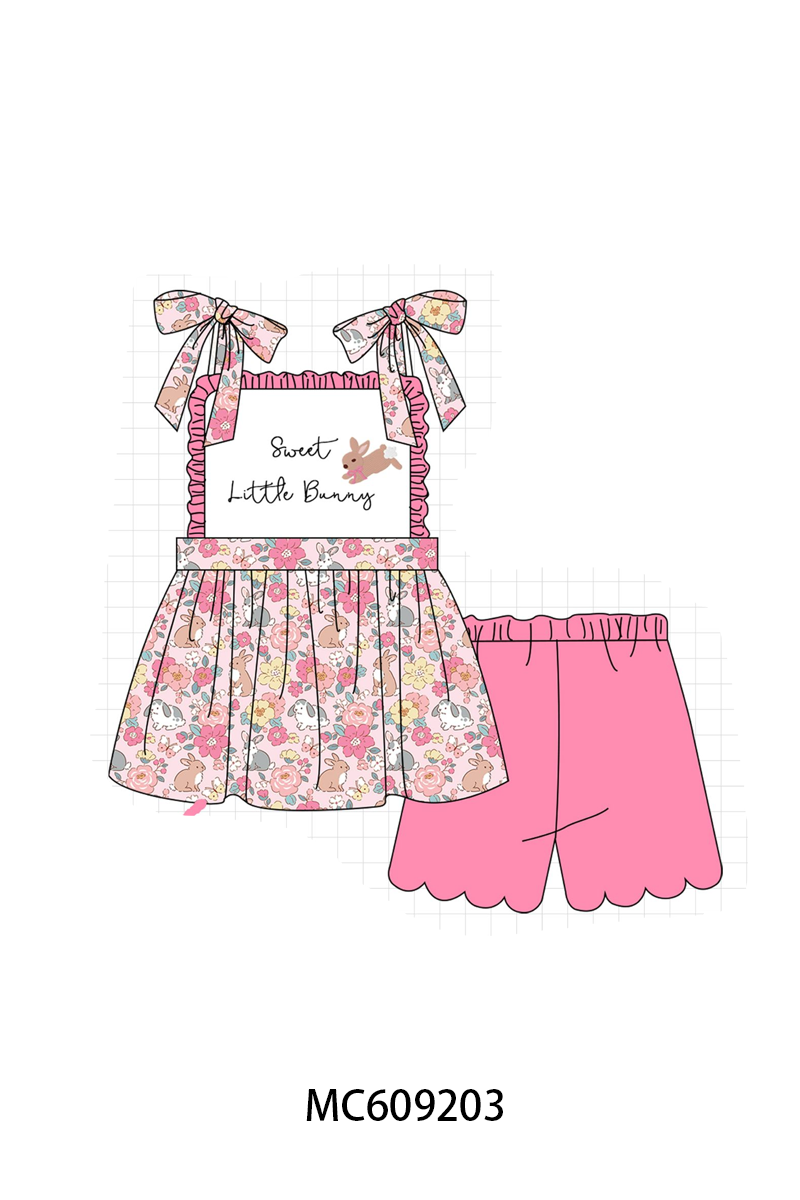 ETA MARCH 2026-po104 Pink&blue sweet little bunny embroidery floral collection