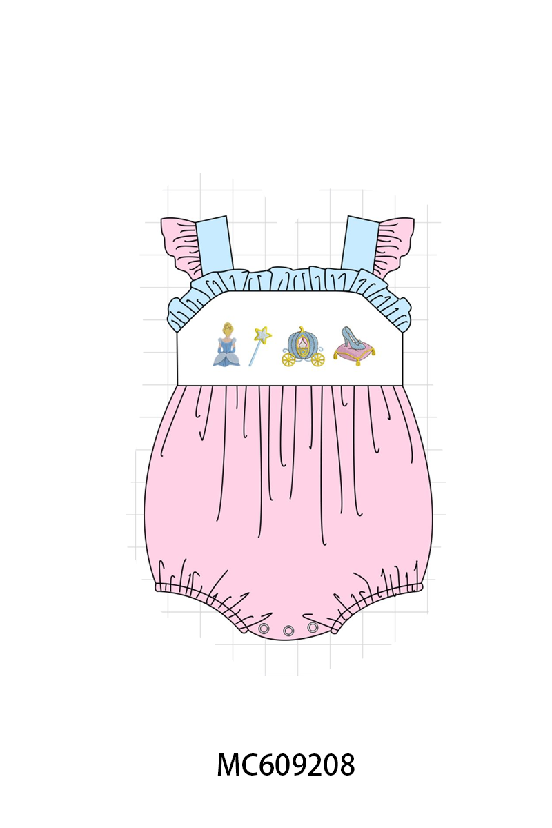 ETA MARCH 2026-po104 Pink princess pumpkin embroidery ruffle collection