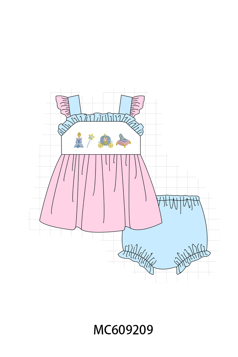ETA MARCH 2026-po104 Pink princess pumpkin embroidery ruffle collection