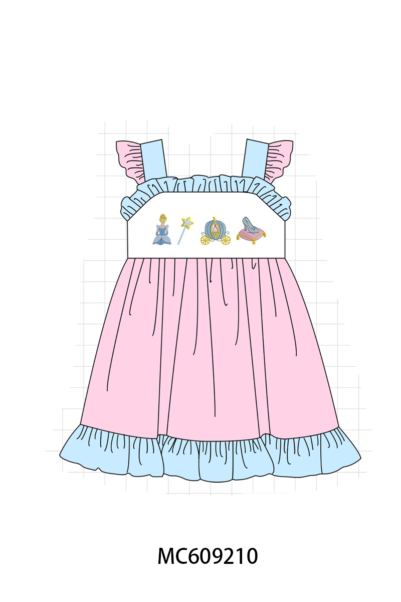 ETA MARCH 2026-po104 Pink princess pumpkin embroidery ruffle collection
