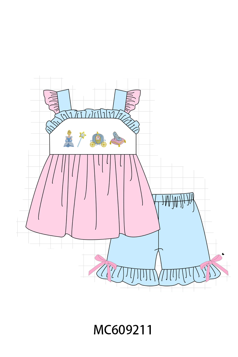 ETA MARCH 2026-po104 Pink princess pumpkin embroidery ruffle collection