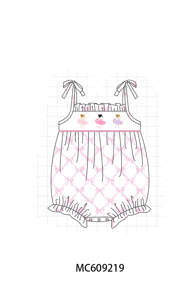ETA MARCH 2026-po104 Pink ballet girl embroidery bow collection