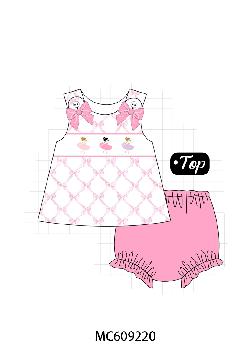 ETA MARCH 2026-po104 Pink ballet girl embroidery bow collection