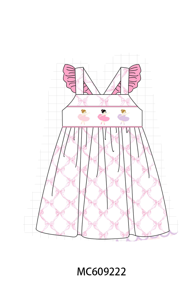 ETA MARCH 2026-po104 Pink ballet girl embroidery bow collection