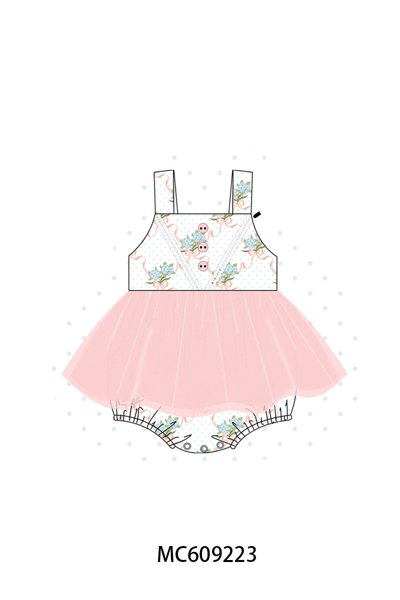 ETA MARCH 2026-po104 Pink bow hydrangea lace gingham collection