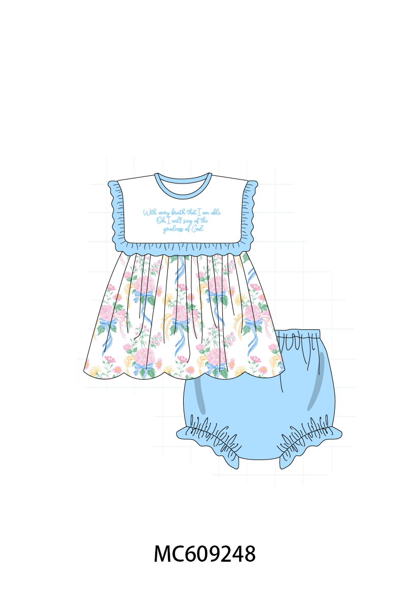 ETA MARCH 2026-po104 Blue goodness of god embroidery floral collection