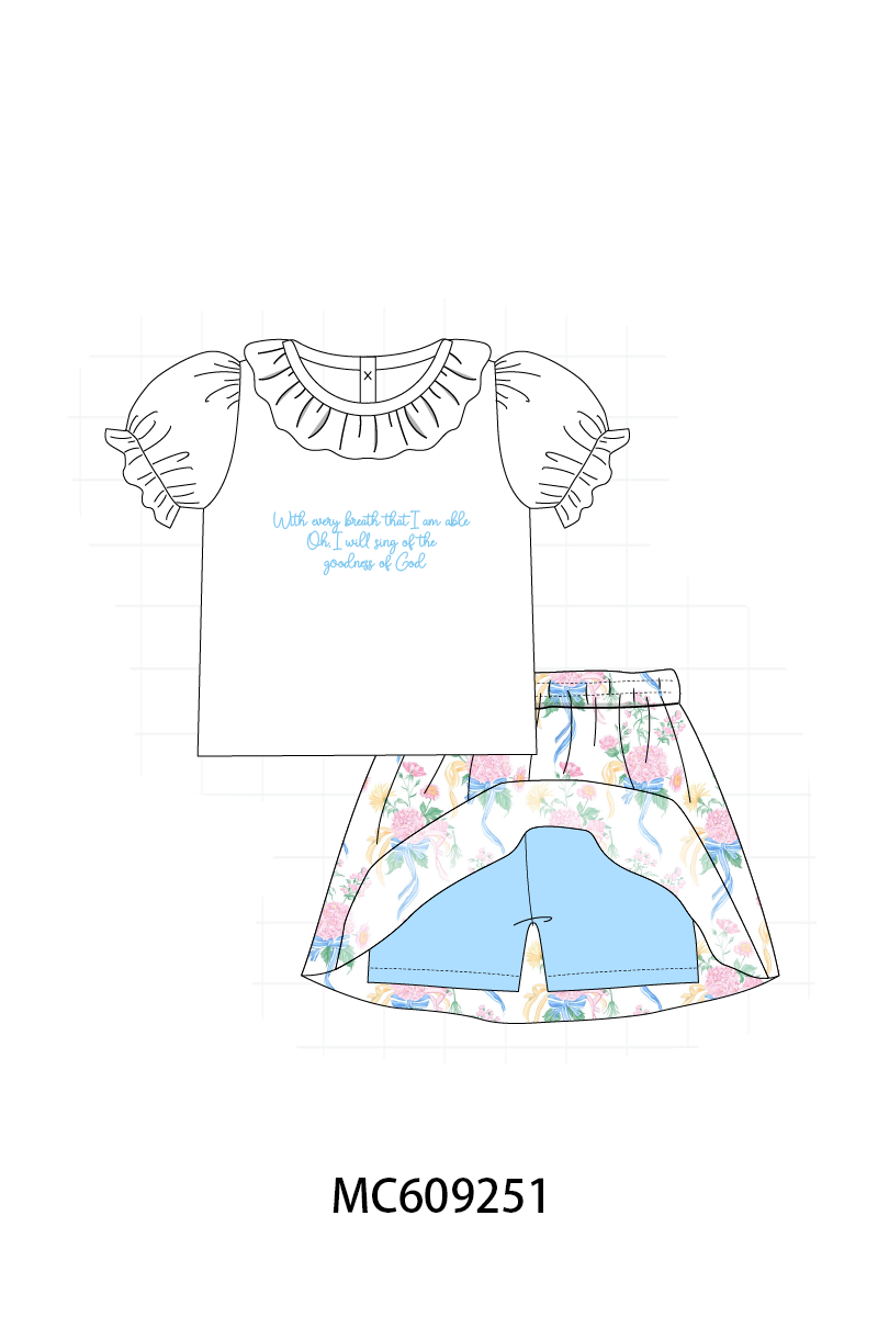 ETA MARCH 2026-po104 Blue goodness of god embroidery floral collection