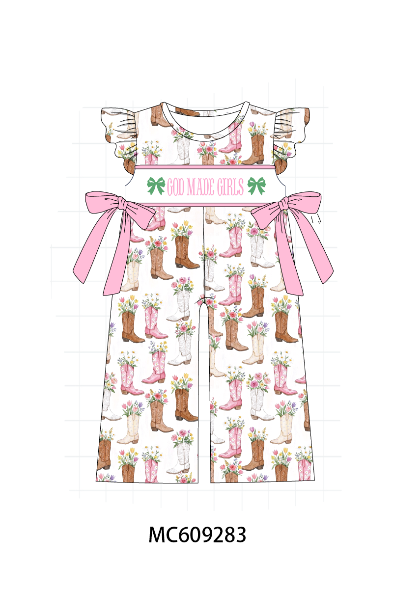 ETA MARCH 2026-po104 Pink god made girls embroidery boots collection