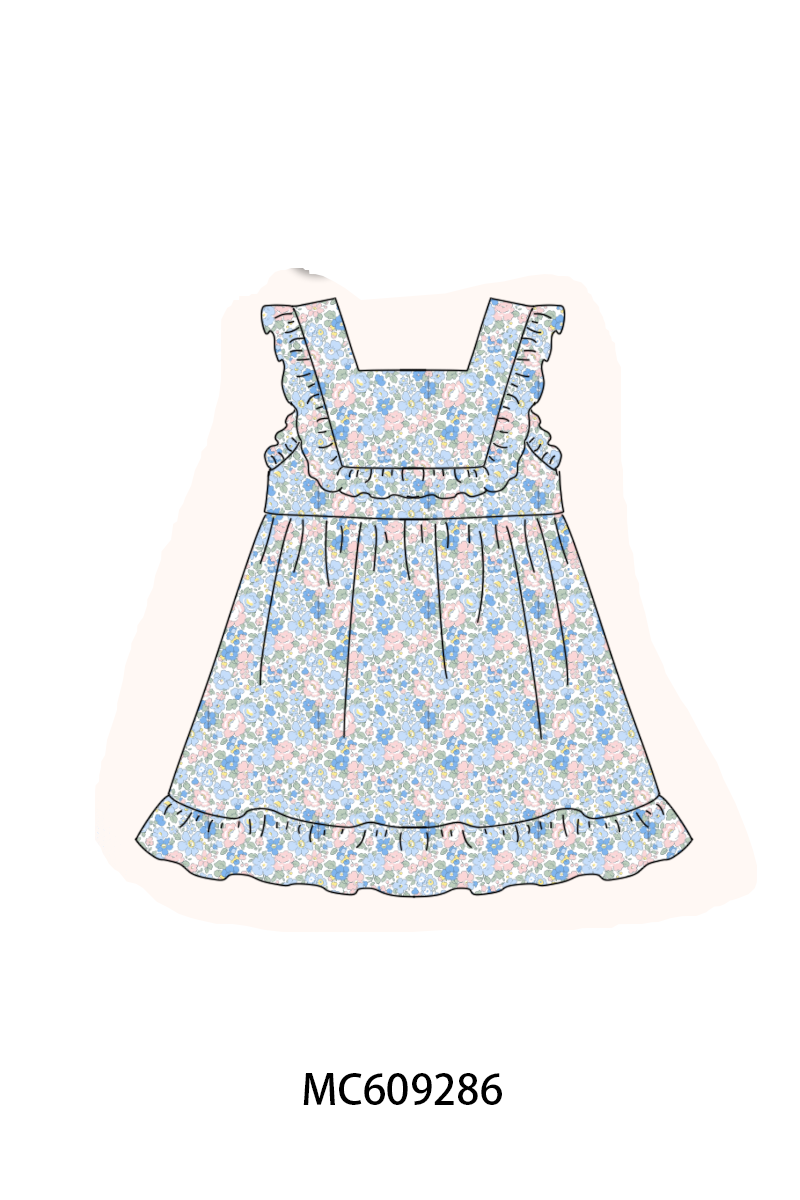 ETA MARCH 2026-po104 Blue floral ruffle collection