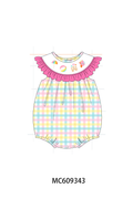 ETA MARCH 2026-po104 Pink&mint beach embroidery plaid collection