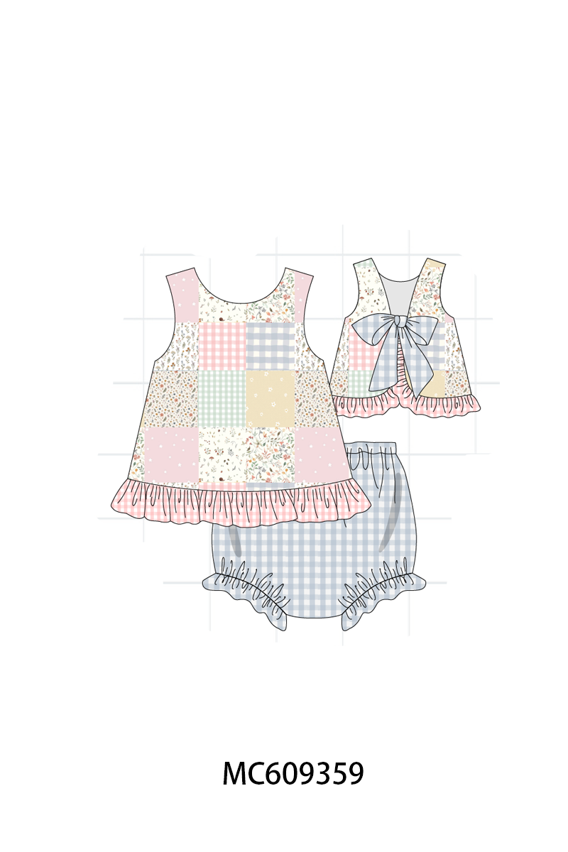 ETA MARCH 2026-po104 Pink floral patchwork ruffle collection 1