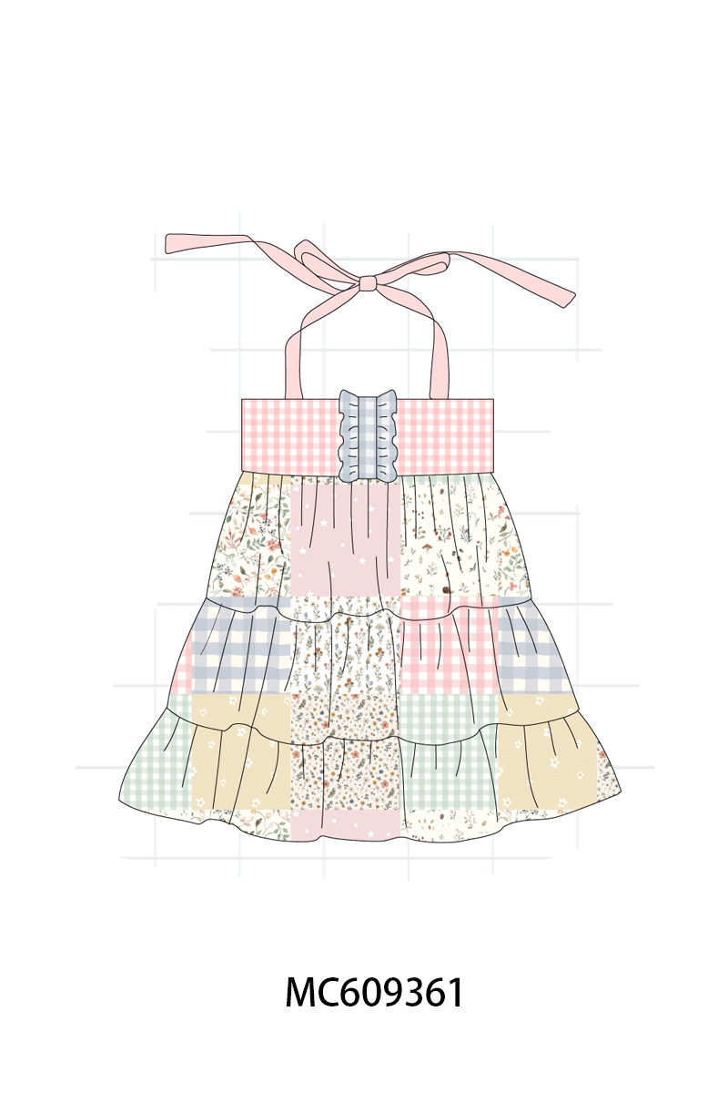 ETA MARCH 2026-po104 Pink floral patchwork ruffle collection 1