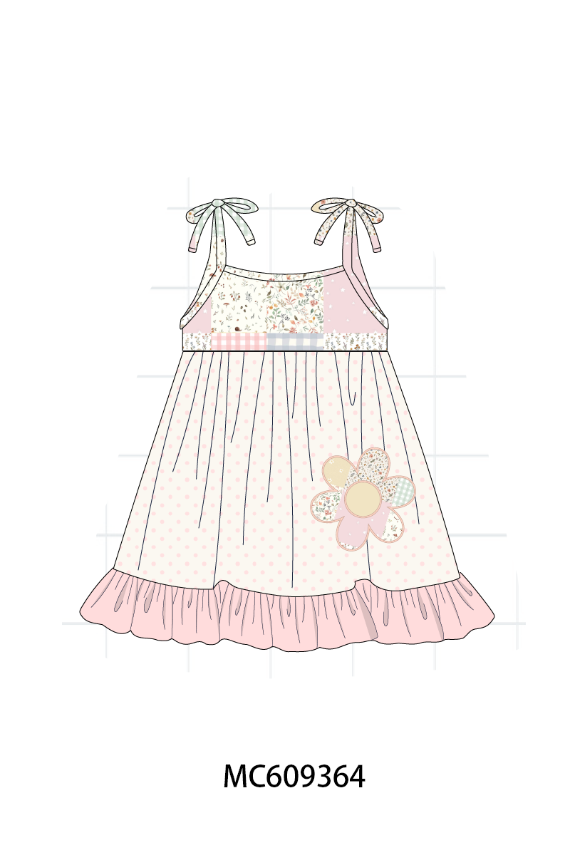 ETA MARCH 2026-po104 Pink floral patchwork ruffle collection 1