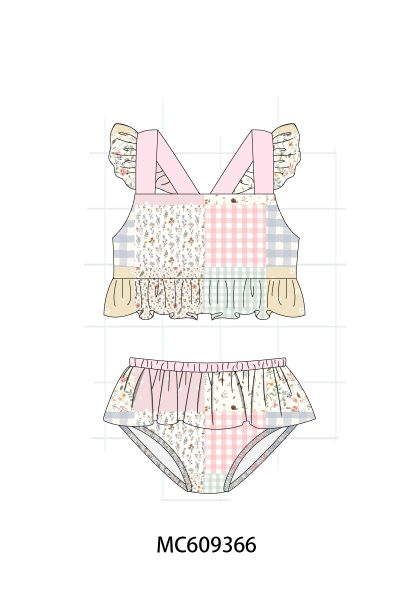 ETA MARCH 2026-po104 Pink floral patchwork ruffle collection 2