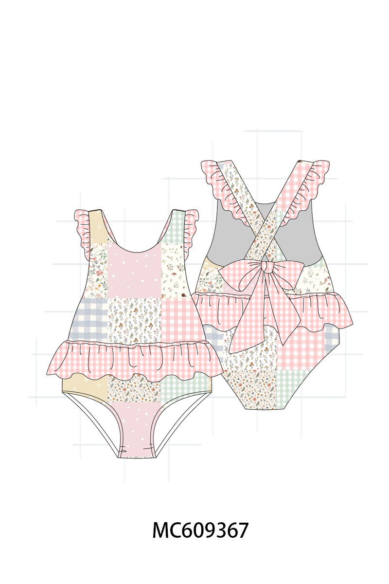 ETA MARCH 2026-po104 Pink floral patchwork ruffle collection 2