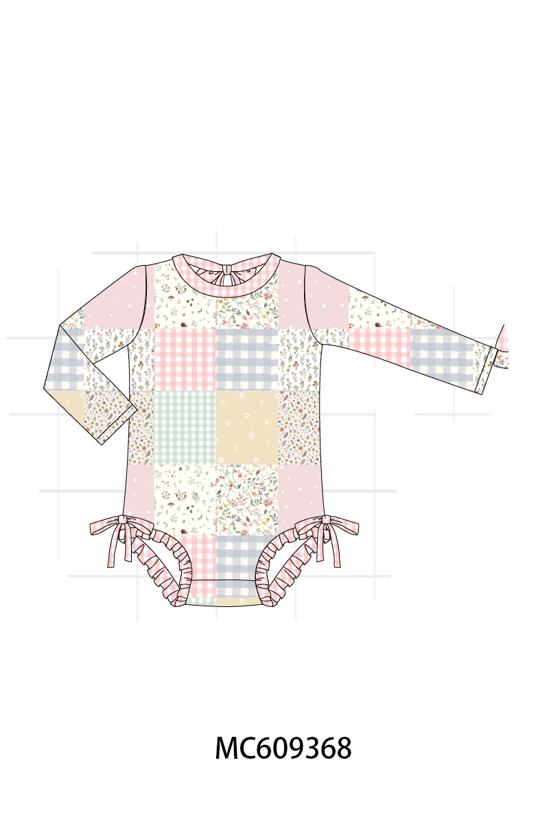 ETA MARCH 2026-po104 Pink floral patchwork ruffle collection 2