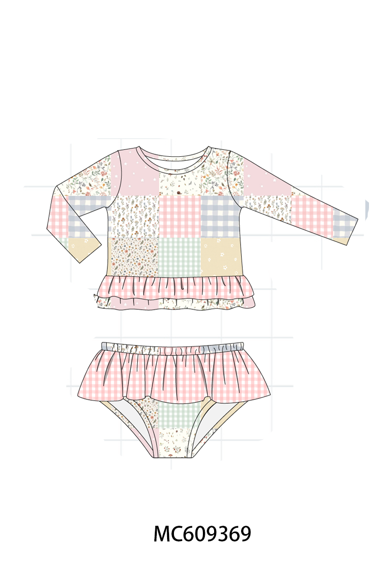 ETA MARCH 2026-po104 Pink floral patchwork ruffle collection 2