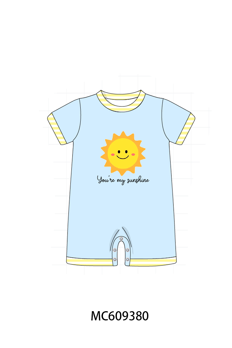 ETA MARCH 2026-po104 Blue you're my sunshine embroidery ruffle collection