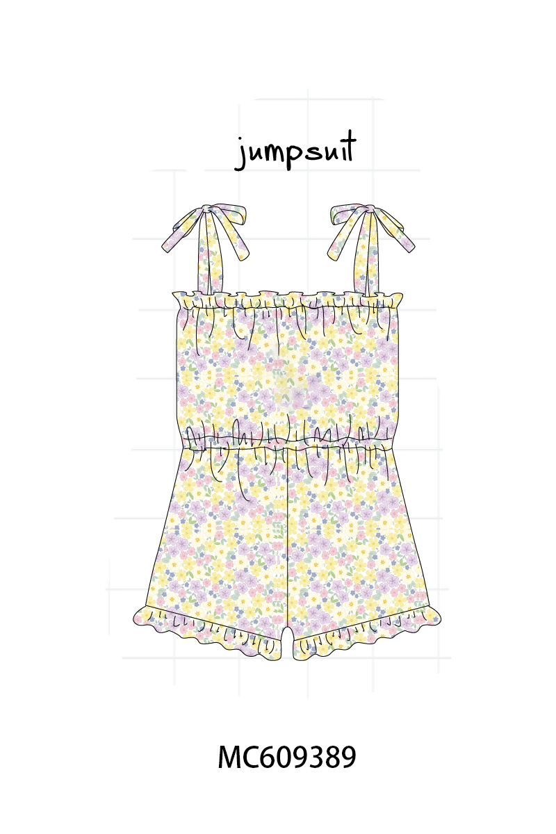 ETA MARCH 2026-po104 Purple floral  embroidery ruffle collection