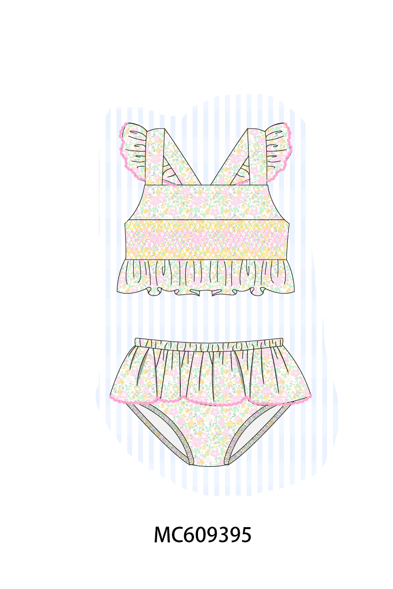 ETA MARCH 2026-po104 Floral smocked ruffle collection