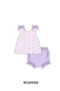 ETA MARCH 2026-po104 Lavender bow ruffle collection