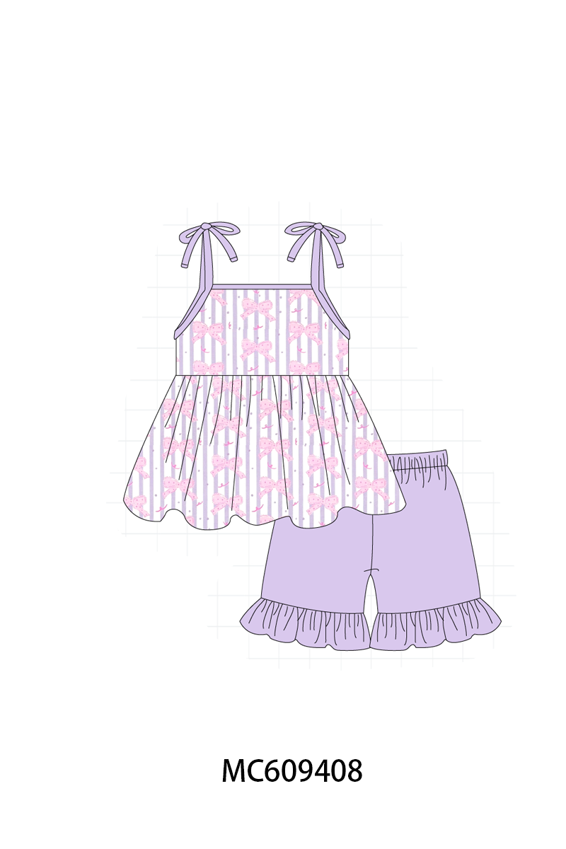 ETA MARCH 2026-po104 Lavender bow ruffle collection