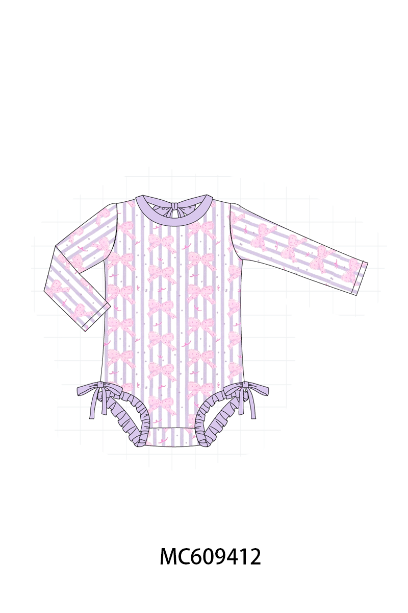 ETA MARCH 2026-po104 Lavender bow ruffle collection