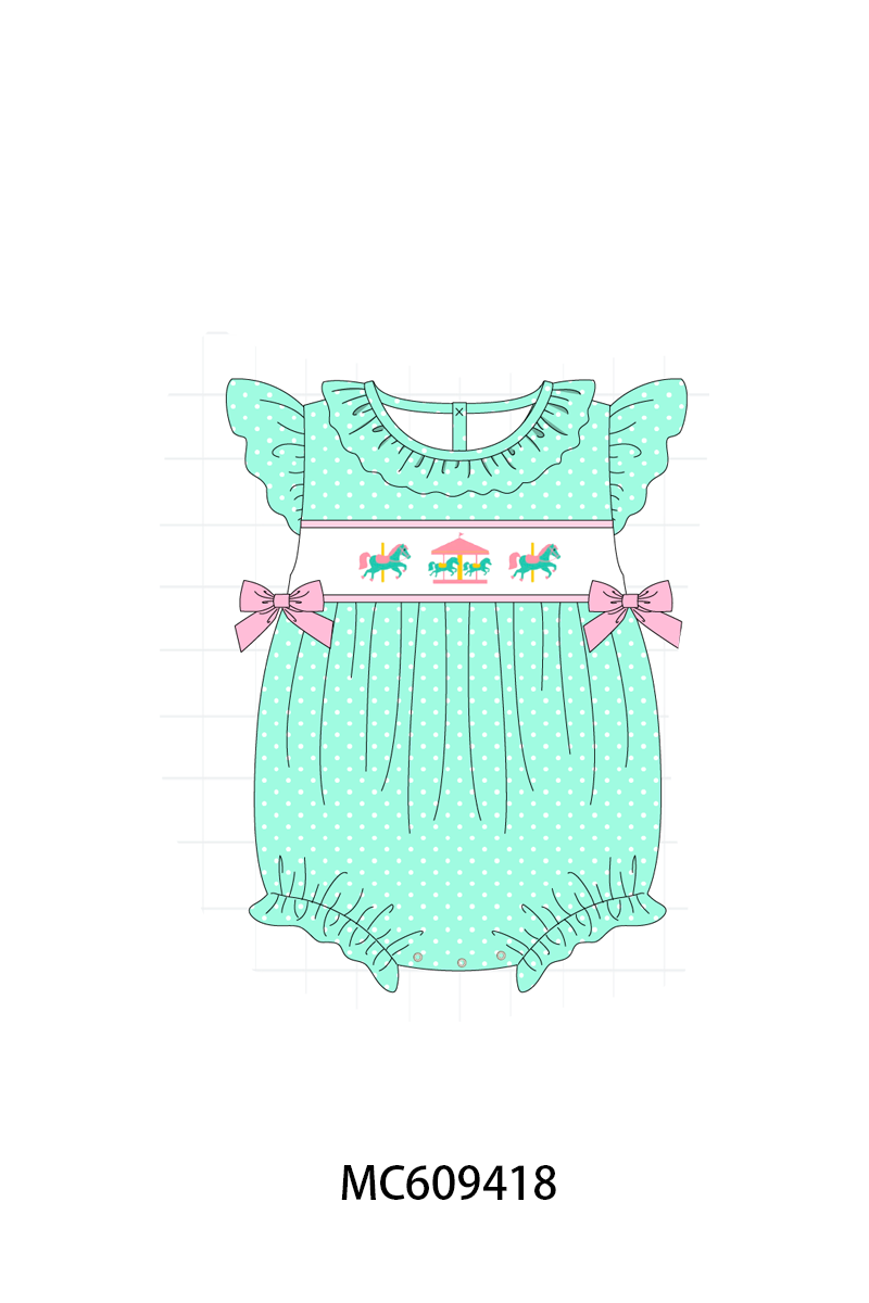 ETA MARCH 2026-po104 Green carousel embroidery collection