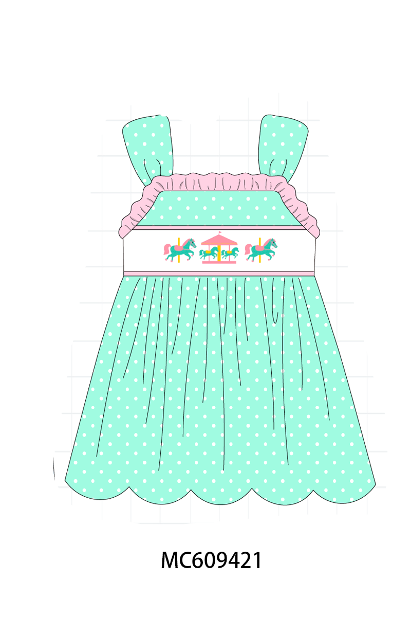 ETA MARCH 2026-po104 Green carousel embroidery collection