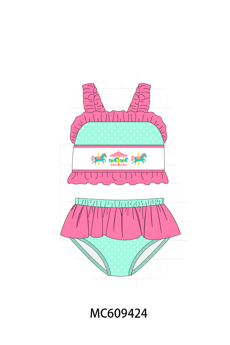 ETA MARCH 2026-po104 Green carousel embroidery collection