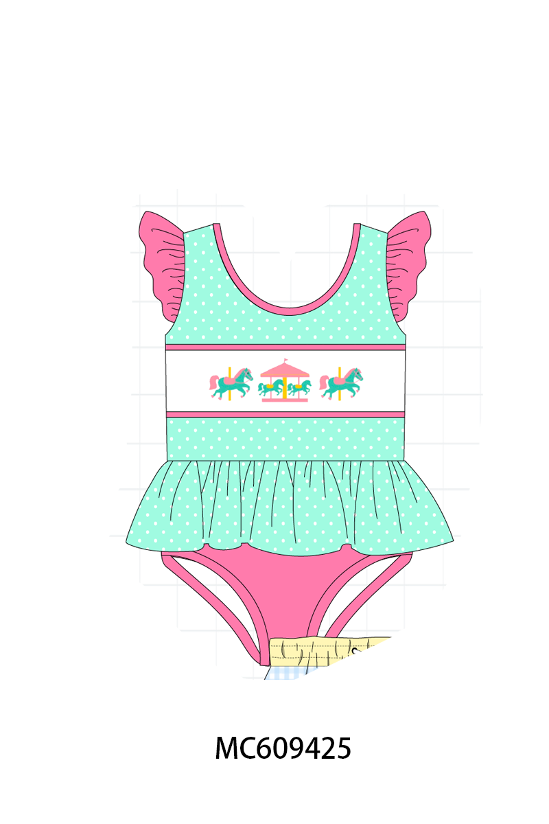 ETA MARCH 2026-po104 Green carousel embroidery collection