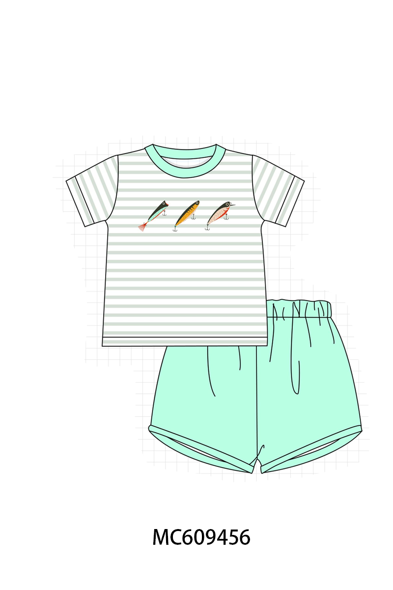 ETA MARCH 2026-po104 Mint fish french knot stripe collection