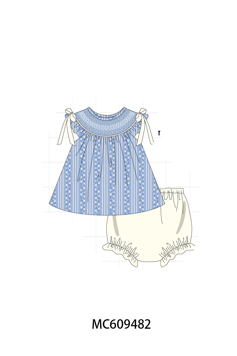 ETA MARCH 2026-po104 Blue floral smocked collection 2